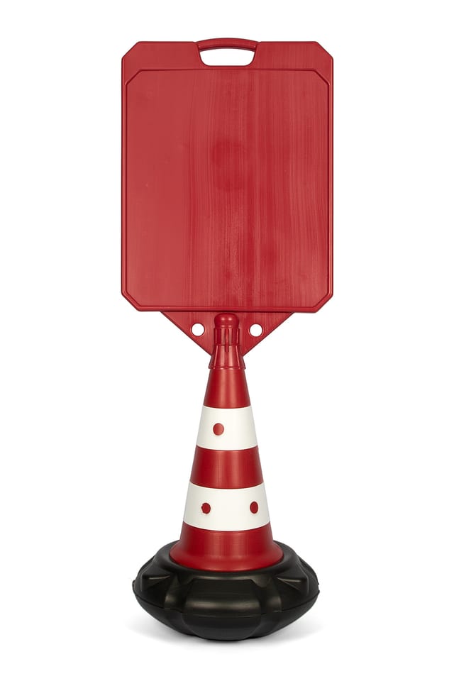 Antiribaltamento Cono Grande Kit testa Rosso